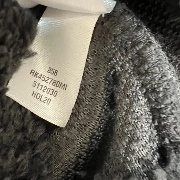 NWT NEW ABOUND Nordstrom Fuzzy Fleece half zip Pullover in Black - Picture 9 of 10